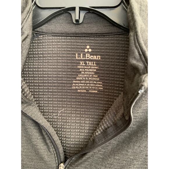 LL Bean Black 1/4 Zip Layer Men's XL Tall - Picture 2 of 3